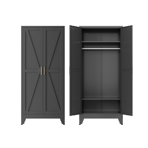 Metal armoire wardrobe closet - metal,