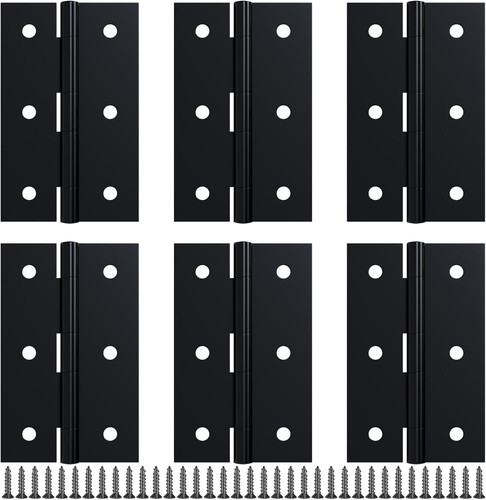 Black door hinges - inch, 6