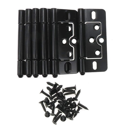 Black nonmortise door hinges - hinges, 3