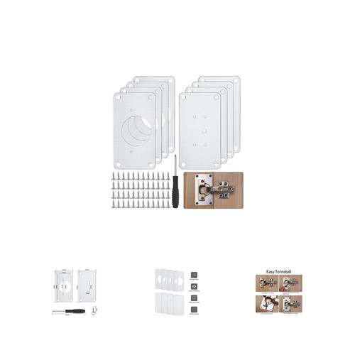 Cabinet hinge repair plates - cabinet,